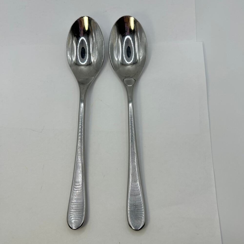 2 Place/Oval Soup Spoon Brynley Satin (Stainless) by Mikasa 8"